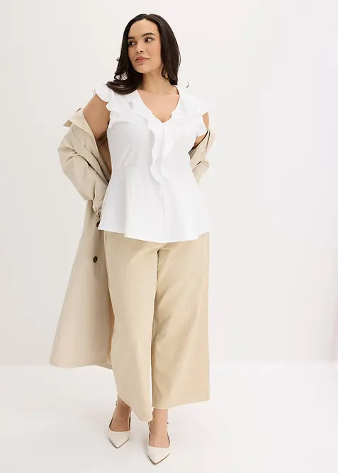 T-shirt &agrave; volants, bonprix