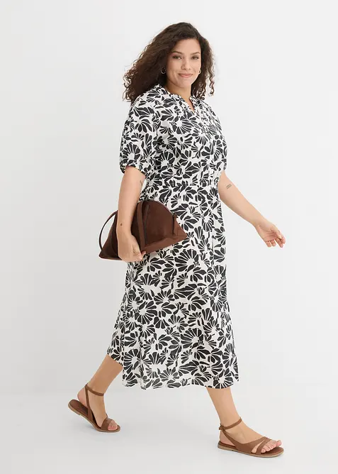 Robe midi ample, 100% coton, bonprix