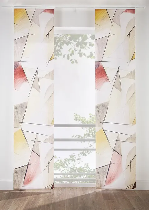 Blendschutz Schiebegardine mit Retro Print (1er Pack), bonprix