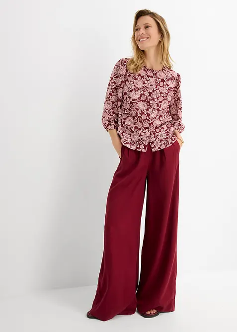 Bluse mit Puff&auml;rmeln, bonprix