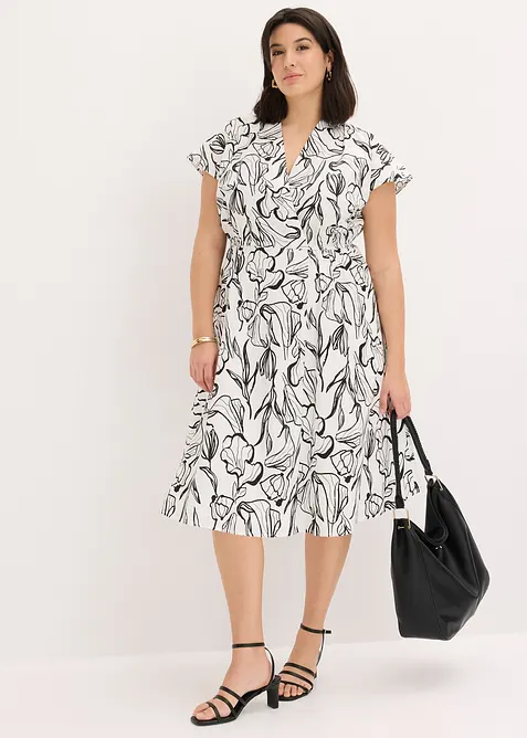 Robe drap&eacute;e, bonprix