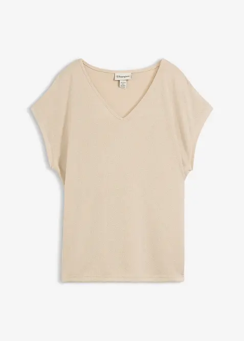 Oversize-Shirt in Strickoptik, bonprix