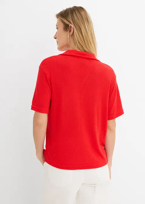 Poloshirt in Strickoptik, bonprix