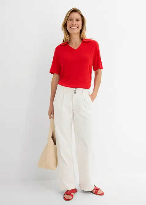 Poloshirt in Strickoptik, bonprix