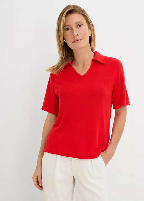 Poloshirt in Strickoptik, bonprix
