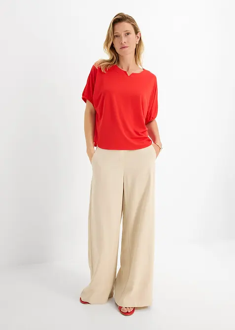 T-shirt ample en maille piqu&eacute;e robuste, bonprix