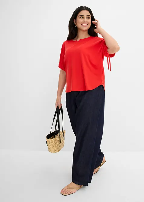 T-shirt ample en maille piqu&eacute;e robuste, bonprix