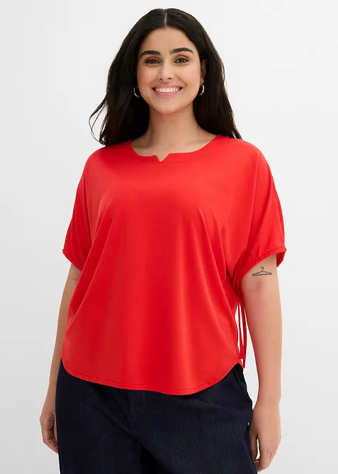 T-shirt ample en maille piqu&eacute;e robuste, bonprix