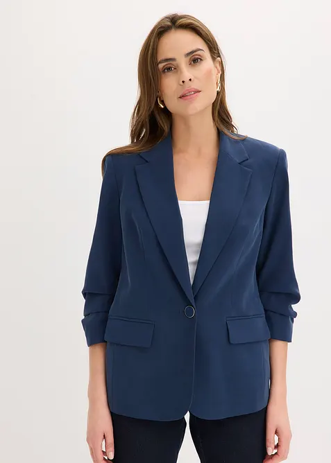 Blazer manches 3/4 ample en viscose, bonprix