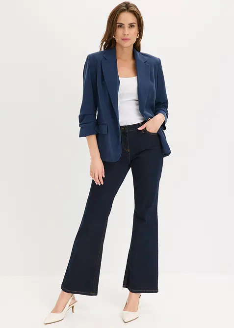 Blazer manches 3/4 ample en viscose, bonprix