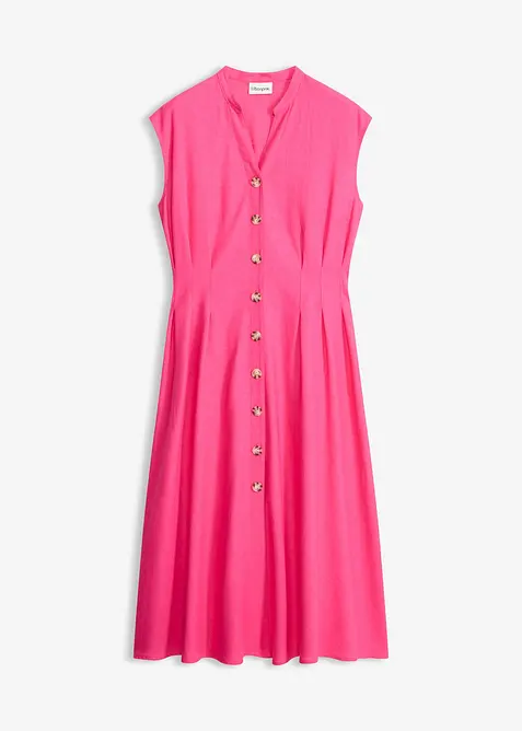 Midikleid aus leichtem Leinen-Mix, bonprix