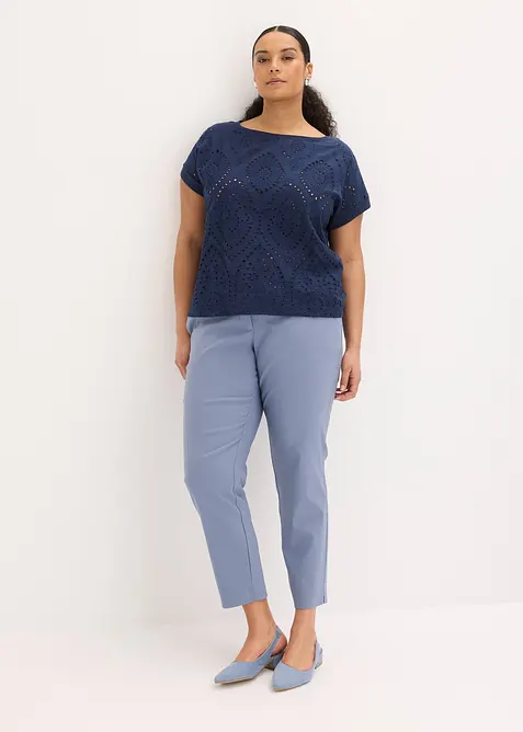 Shirt mit Lochspitze, bonprix