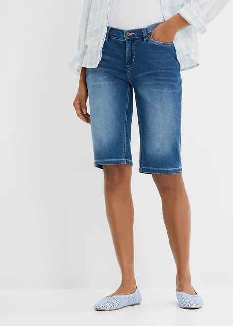 Jeans Bermuda Mid Waist, Stretch, bonprix