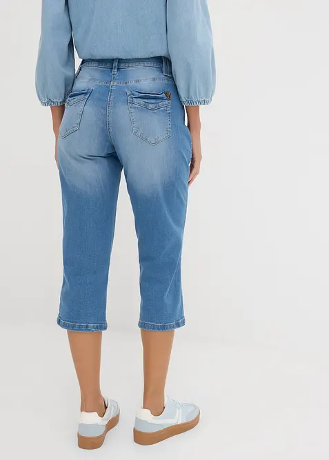 Capri Slim Fit Jeans, Mid Waist, bonprix