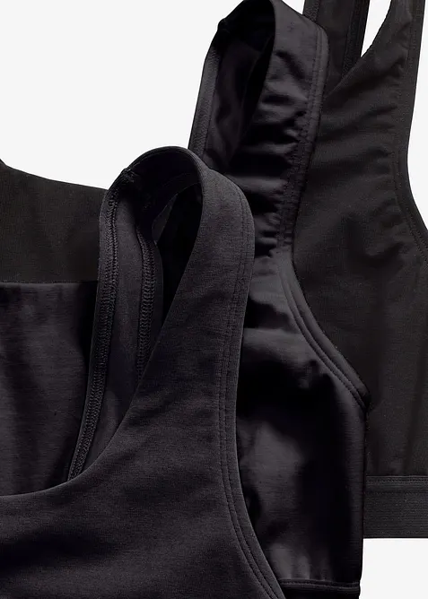 Lot de 3 brassi&egrave;res coton extensible, bonprix