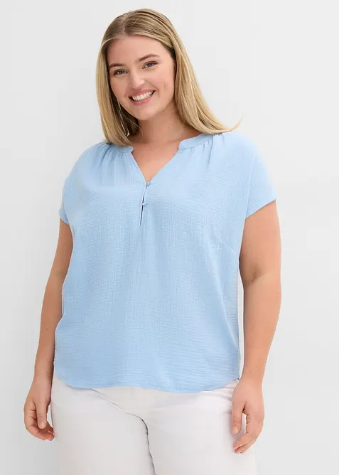 Blouse en gaze 100% coton, bonprix