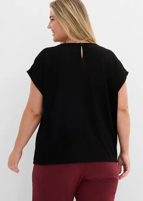 Oversize-Shirt in Strickoptik, bonprix