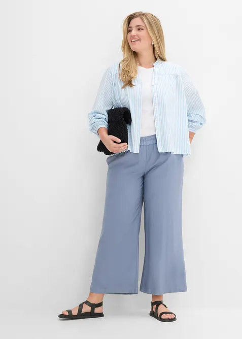 Jupe-culotte douce en viscose m&eacute;lang&eacute;e, bonprix