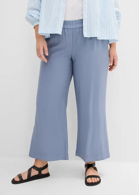 Jupe-culotte douce en viscose m&eacute;lang&eacute;e, bonprix