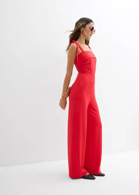 Jumpsuit mit Schleifen-Tr&auml;gern, bonprix