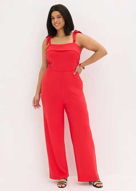 Jumpsuit mit Schleifen-Tr&auml;gern, bonprix