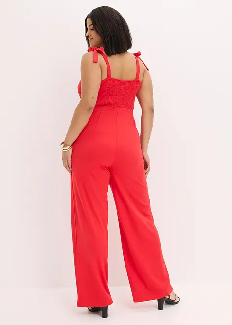 Jumpsuit mit Schleifen-Tr&auml;gern, bonprix