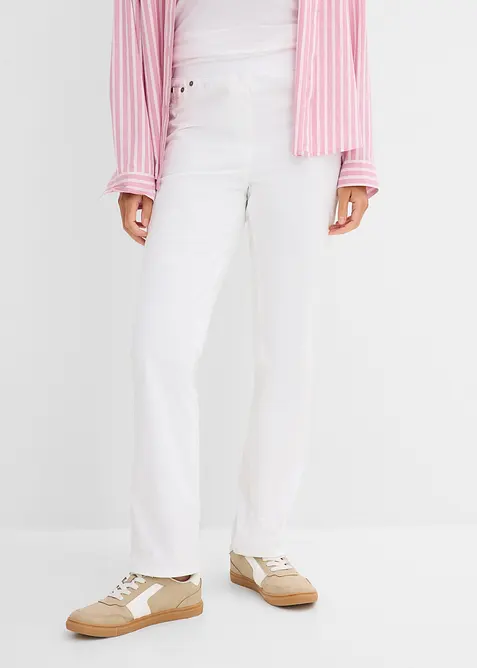 Pantalon &agrave; enfiler avec taille confortable, Straight, bonprix