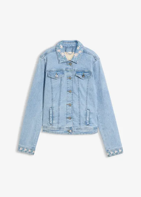 Veste en jean avec broderie, bonprix