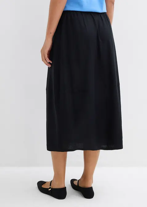 Midirock aus leichtem Leinen-Mix, bonprix