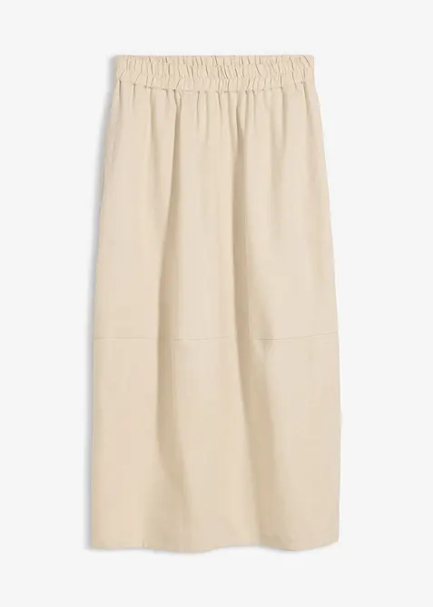 Midirock aus leichtem Leinen-Mix, bonprix