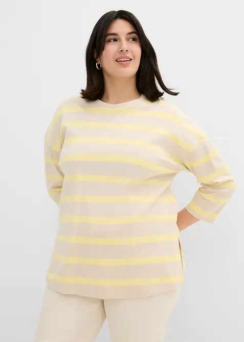 Longshirt aus schwerer Bio-Baumwolle, bonprix