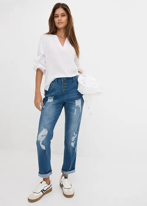 Jean boyfriend taille mi-haute, bonprix