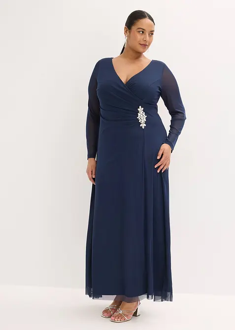 Robe de soir&eacute;e en tulle d&eacute;licat avec des strass, bonprix