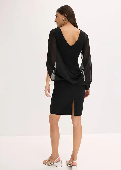 Robe de cocktail avec manches en mousseline, bonprix