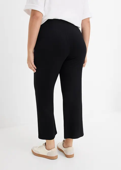 Verk&uuml;rzte Ripp-Leggings aus Viskosemix, bonprix
