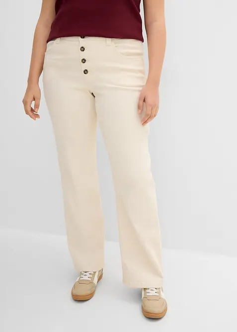 Jean droit taille haute, extensible, bonprix