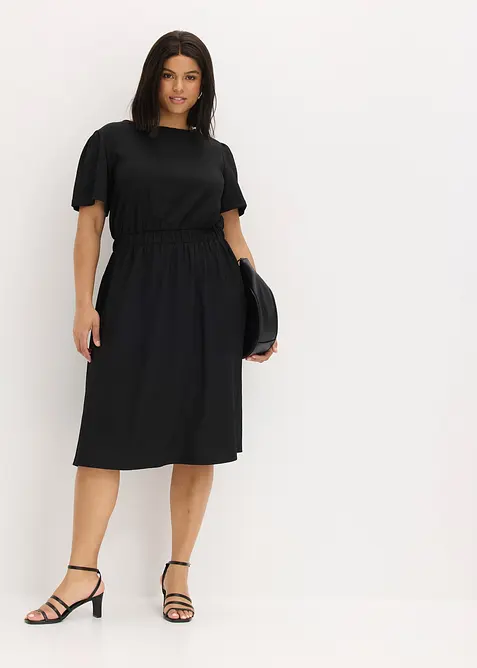 Robe &eacute;vas&eacute;e en jersey, bonprix