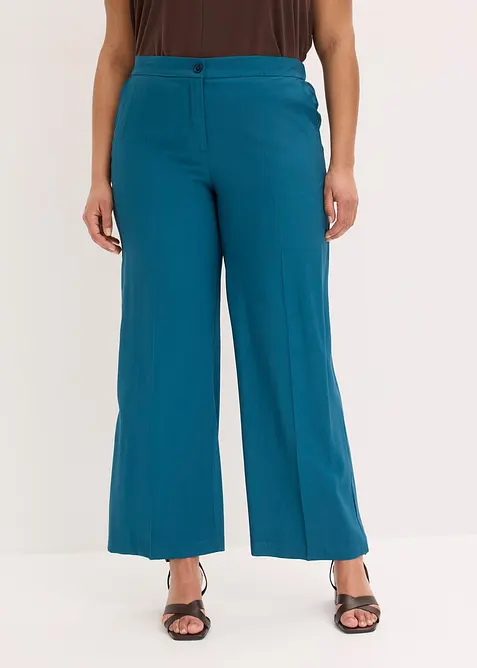 Pantalon large et l&eacute;ger &agrave; pinces, bonprix
