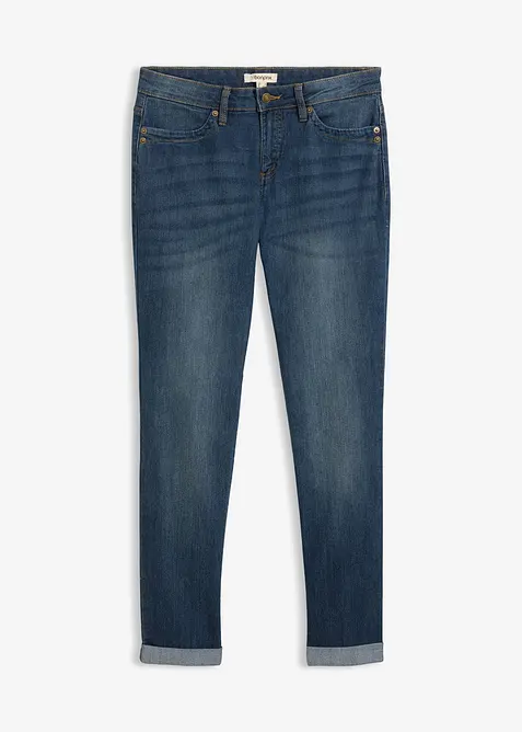 Jean droit taille mi-haute, extensible, bonprix