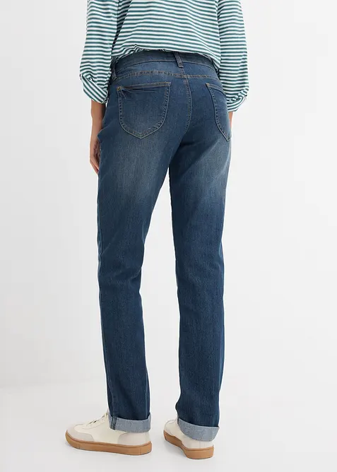 Jean droit taille mi-haute, extensible, bonprix