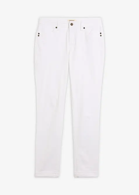 Jean droit taille mi-haute, extensible, bonprix