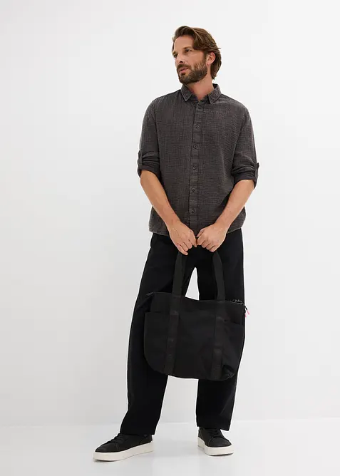 Chemise en gaze 100% coto, aspect d&eacute;lav&eacute;, bonprix