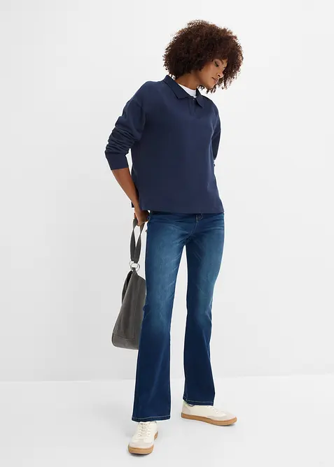 Jean bootcut taille mi-haute, sculptant, bonprix