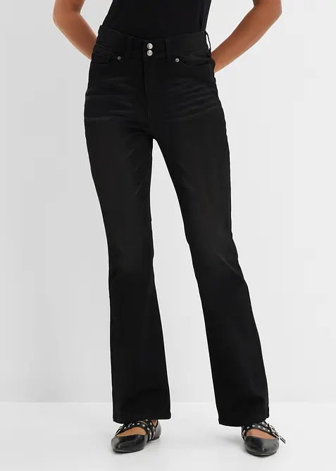 Bootcut Jeans Mid Waist, Shaping, bonprix