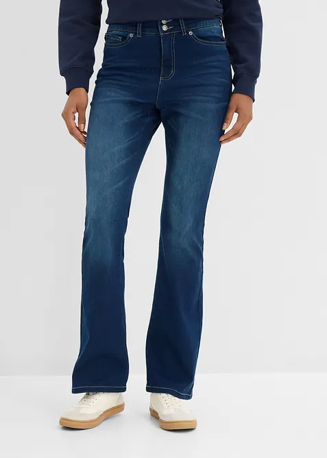 Jean bootcut taille mi-haute, sculptant, bonprix