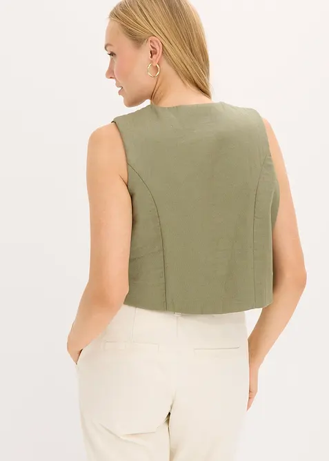 Gilet sans manches brod&eacute;, bonprix