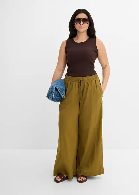 Palazzo-Hose aus reiner Baumwolle, bonprix