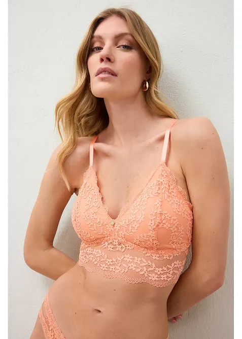 Bustier ohne B&uuml;gel mit floraler Spitze, bonprix