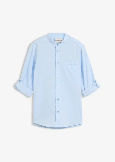 Langarmhemd mit Turn-Up aus reiner Baumwolle, bonprix