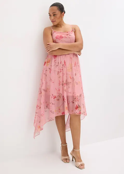 Jerseykleid aus zartem Mesh, bonprix